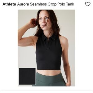 Athleta Aurora Seamless Crop Polo Tank